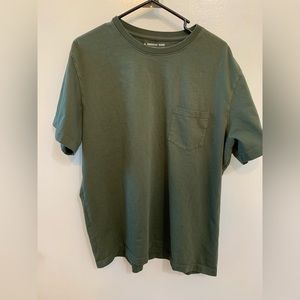 American Giant Heavyweight Pocket Tee in Forest Green